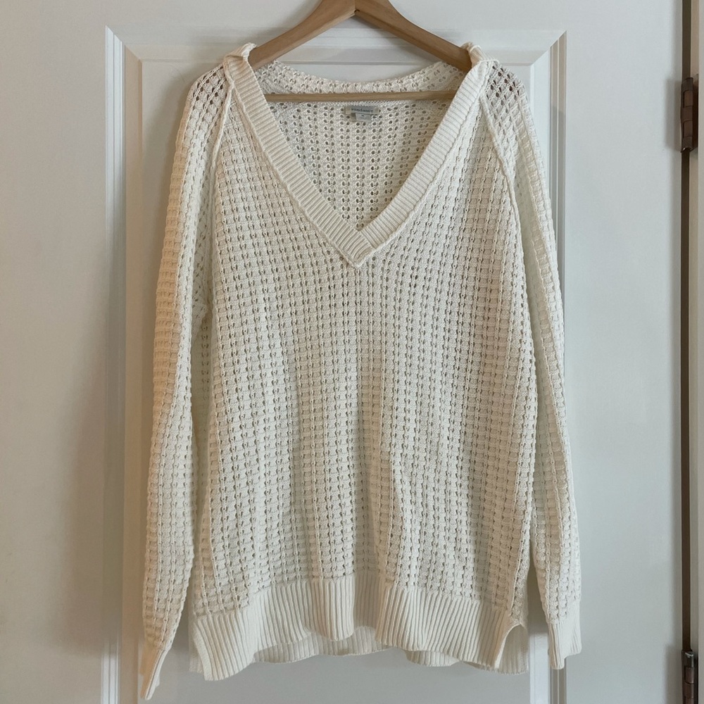 Sundance Hooded Open Weave Lightweight Sweater